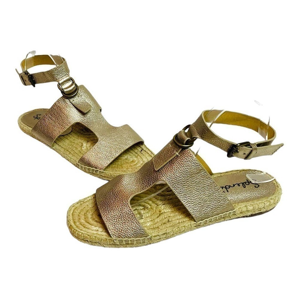 SPLENDID Gold Farley Flat Espadrilles Women's Sz 9